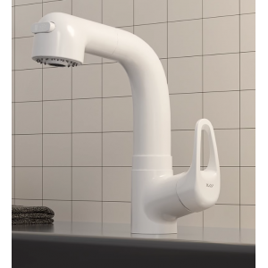 家用面盆冷热洗手盆水龙头白色